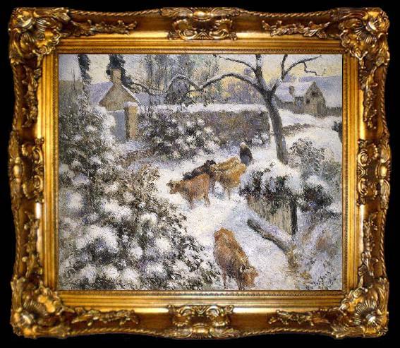 framed  Camille Pissarro Snow, ta009-2